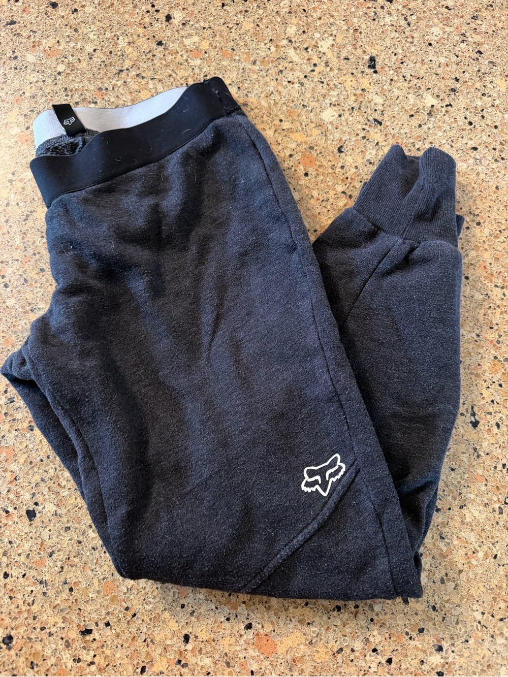 Fox Black Ankle Sweatpants with White Fox Logo